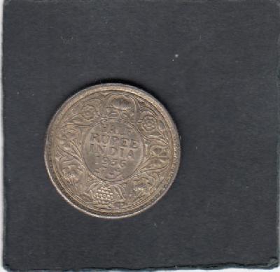 Beschrijving: 1/2 Rupee  GEORGIUS V